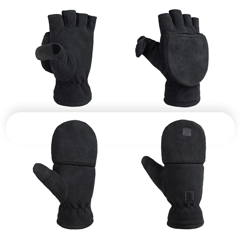 

men's Autumn Winter Glove Thinsulate Fingerles Convertible Ski Glove Mitten Windproof Cycling Glove Fleece Warm For Men Women