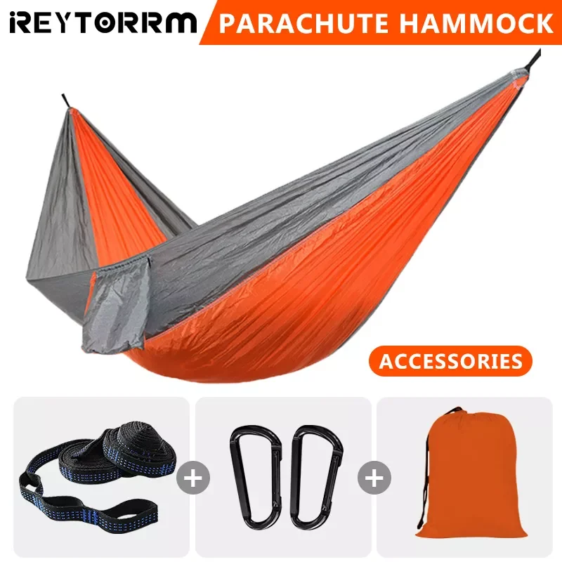 

Camping Hammock For Single 220x100cm Outdoor Hunting Survival Portable Garden Yard Patio Leisure Parachute Hammock Swing Travel