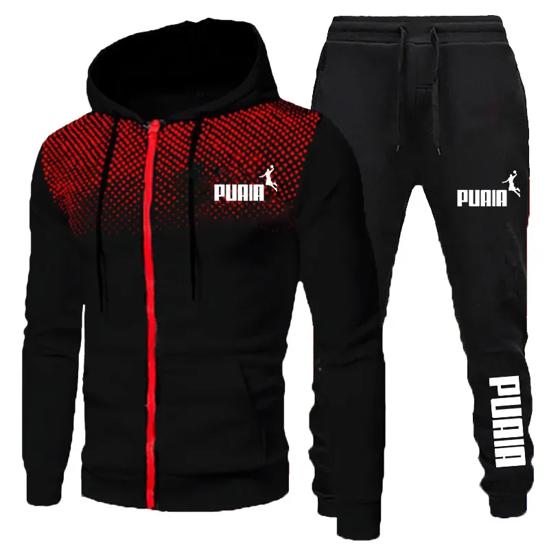 

Mens Tracksuits Men's Clothing Men Sets Printing Hoodie Set Zipper Sweatshirt Casual Sport Sweatpants Man Sweat Suit Set Running