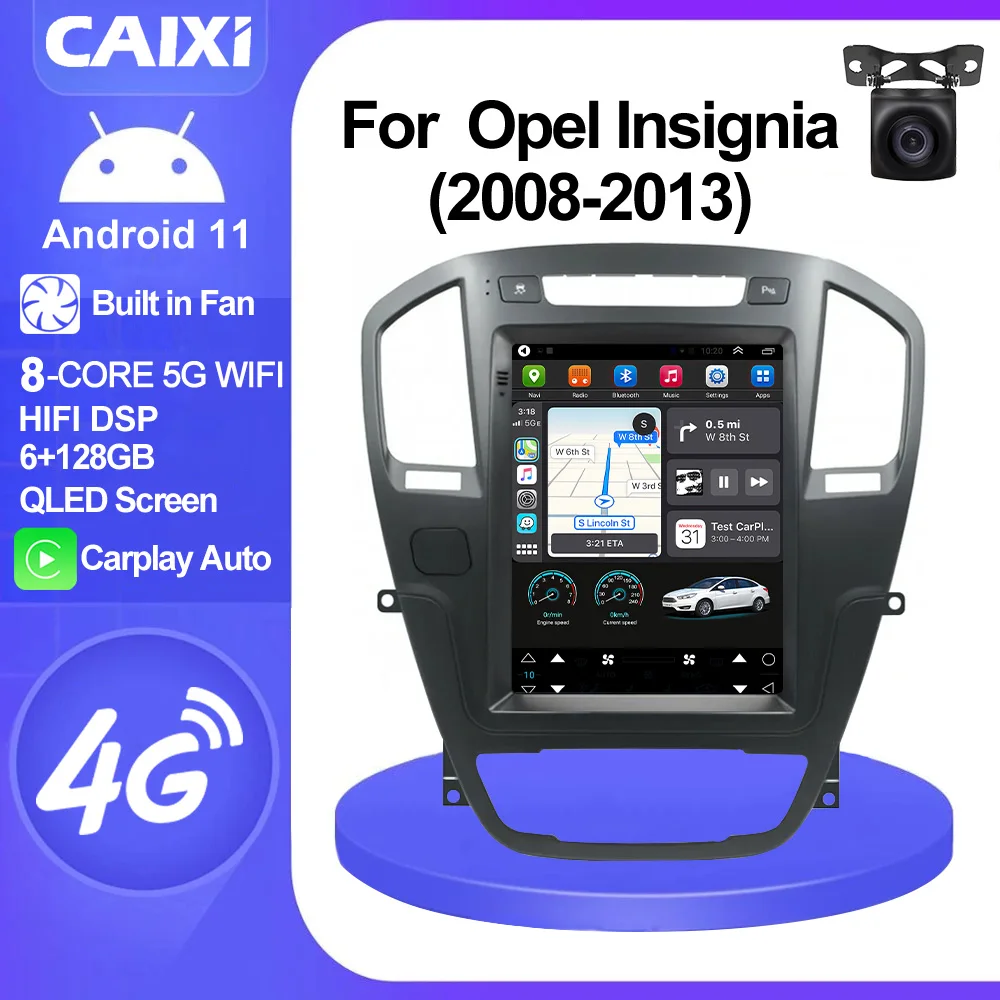 Автомобильный радиоприемник CAXI для Buick Regal Opel Insignia 1 2009-2013 в стиле Tesla с поддержкой Carplay Android Auto Multimedia 2 din Stereo Player GPS dvd on.