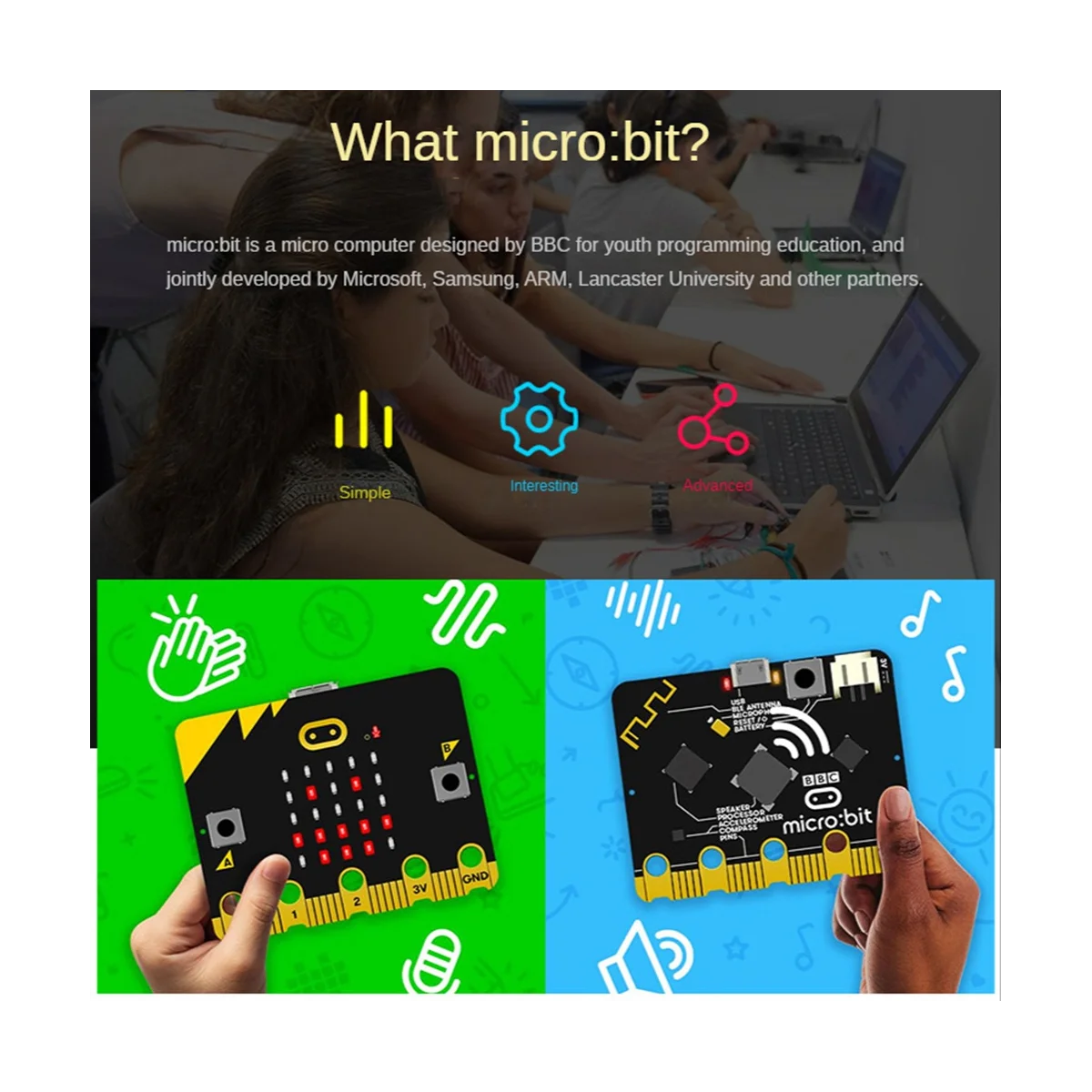 

Bbc Microbit V2.0 Motherboard an Introduction To Graphical Programming in Python for Primary and Secondary Schools