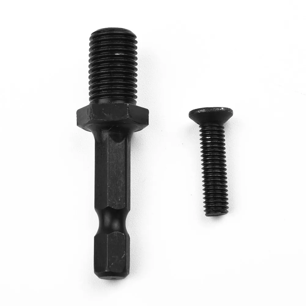 

1pc 1/4" Hex Shank Drill Chuck Adapter 3/8"-24UNF Keyless Chuck Locking Black Power Tools Drill Replacement Accessories
