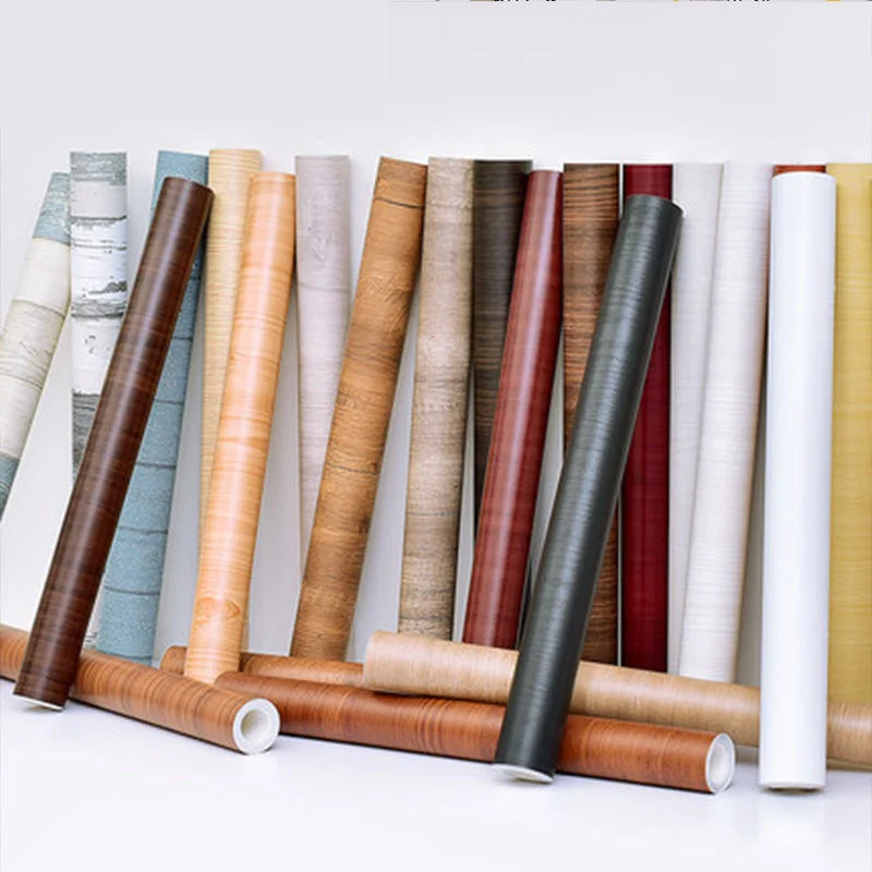 

30/60/80/90CM Wood Grain Decor Contact Paper Self-adhesive Waterproof Wallpaper for Old Furniture Cabinet Wooden Door Renovation
