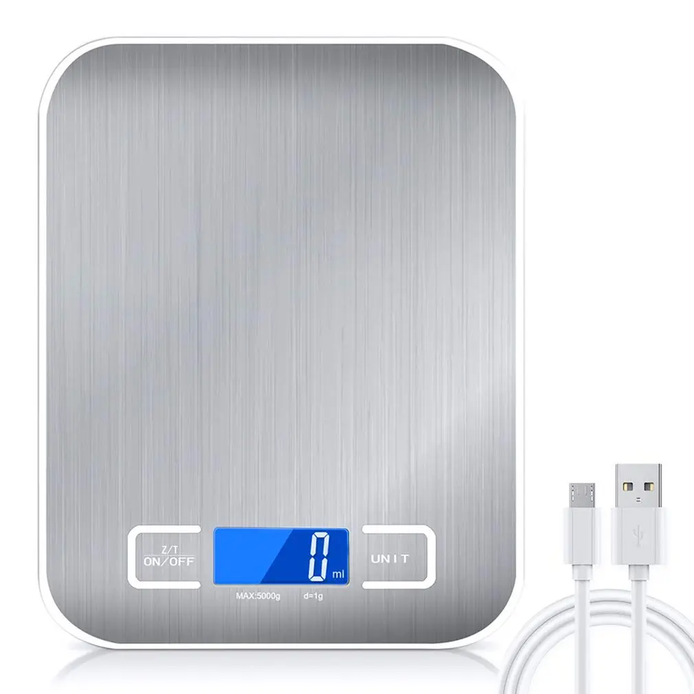 

Кухонные весы цифровые пищевые компактные высокоточные электрические карманные весы из нержавеющей стали с подсветкой для кухни