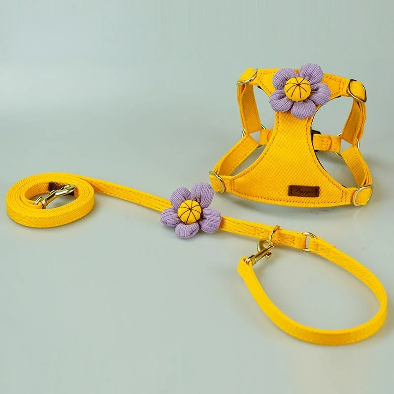 

Комплект шлейки для домашних питомцев, регулируемый дышащий нагрудный ремень с пятью цветами, для средних и маленьких собак, аксессуары