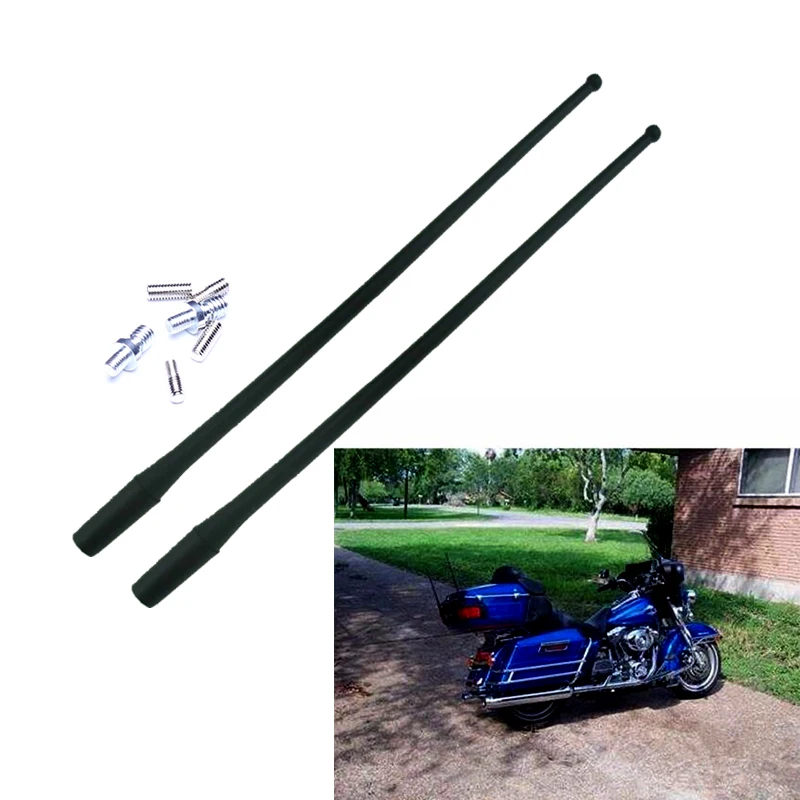 

1Pair/2 pcs 14" inch custom antennas Motorcycle Antenna 1989-2017 for Electra Road Street Tour Trike Ultra Classic