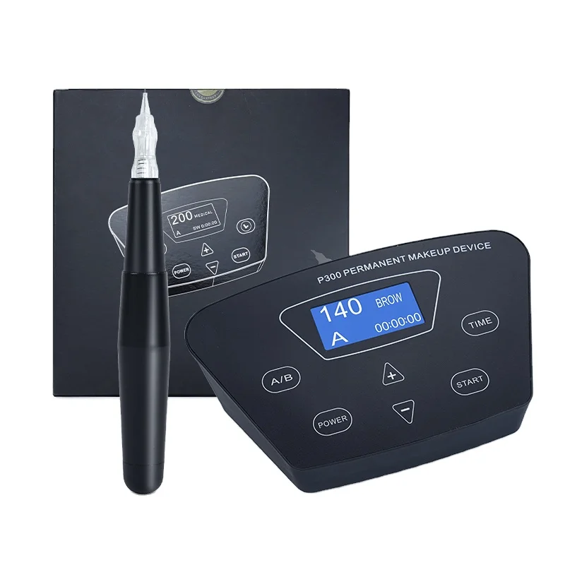 

Private Labeling Biomaser P300 Permanent Makeup Machine Kit Tattoo Power Supply Eyebrow Tattoo Supply Black Pearl Machine