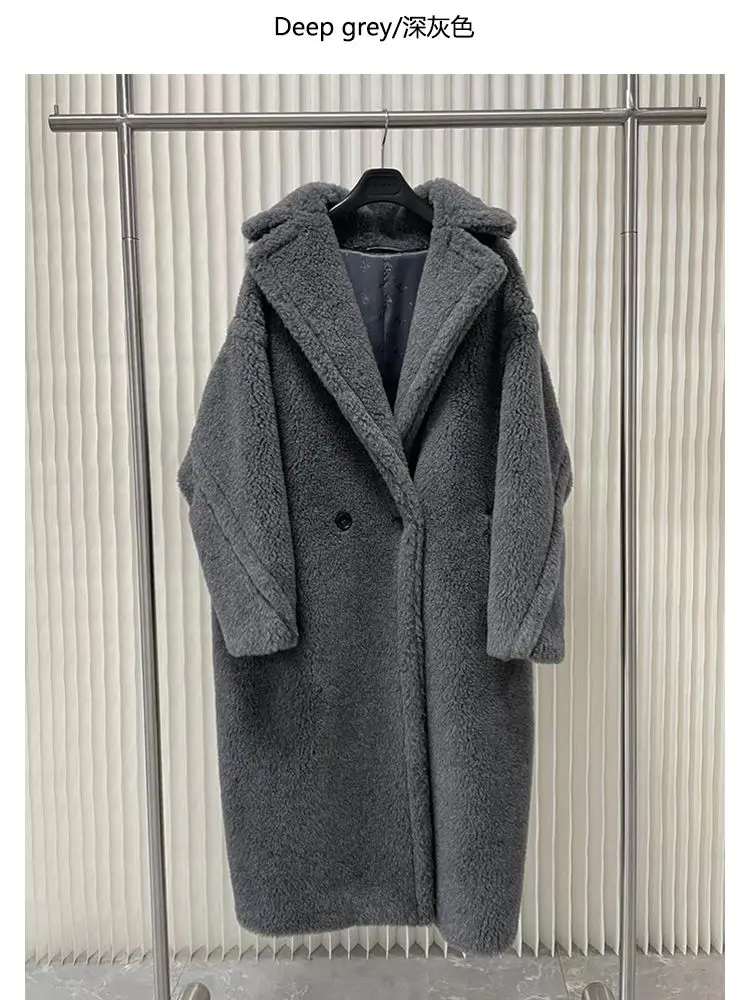 Women Coat Teddy Bear Fur Coat Female Alpaca Coat Women Wool Coat Loose Coats Winter Warm Thicken Coat Women Classic Red Coat