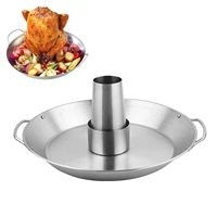 BBQ Beer Chicken Roaster Stainless Steel Vertical BBQ Grill Rack Roasting Holder Barbecue Basket Vegetables Grilling Pan Stand