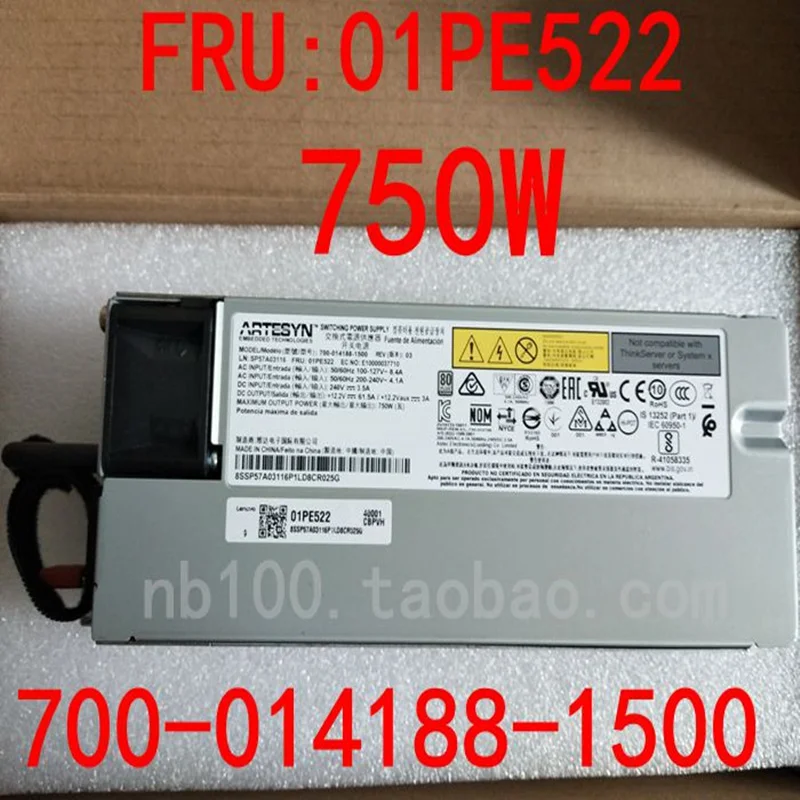 

Original 90% New Power Supply For LENOVO SR590 SR580 SR570 750W Power Supply 700-014188-1500 01PE522