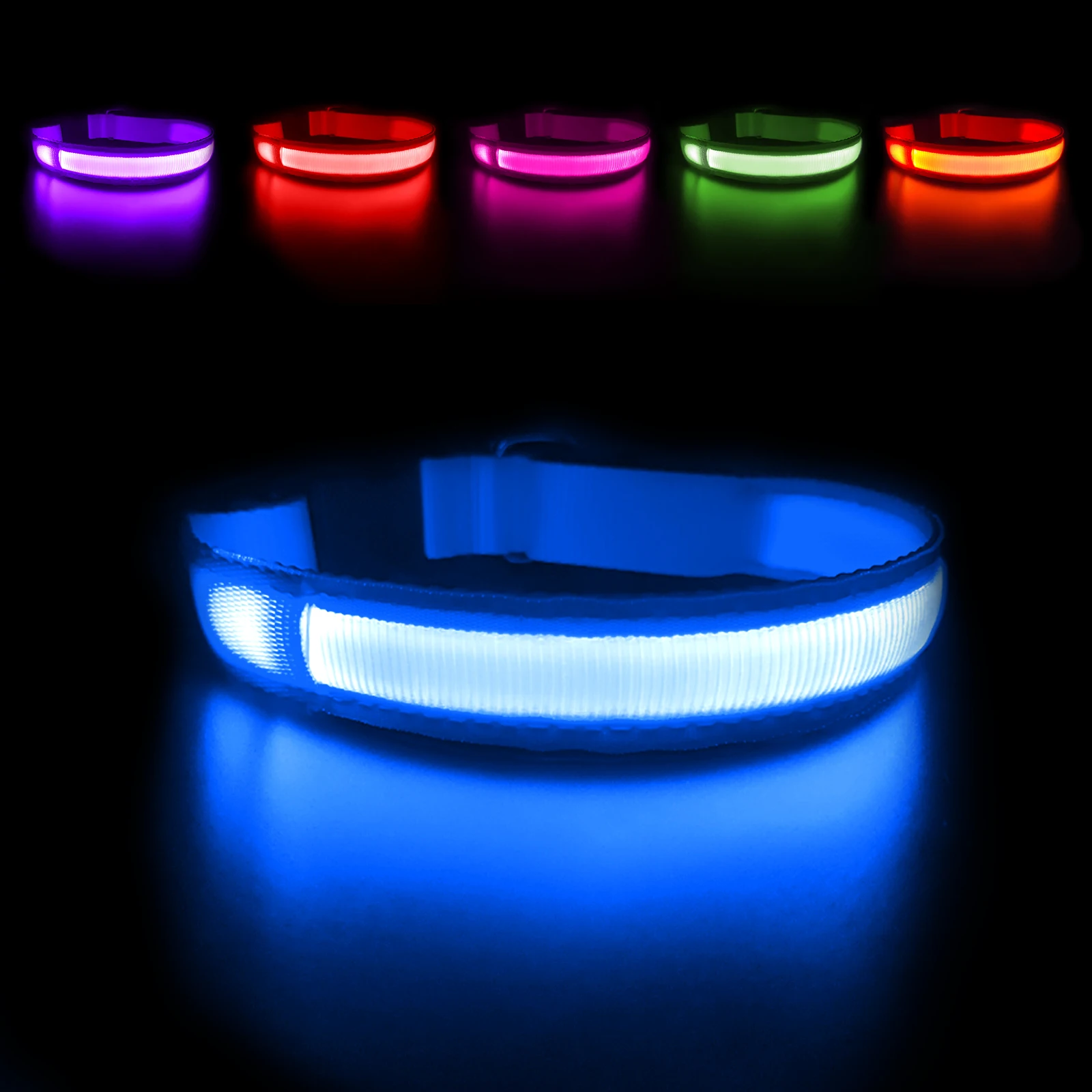 MASBRILL Dog Collar Luminous Pet Supplies Dog Collar Waterpoof Safety Collars dropship 3 MASBRILL Dog Collar Luminous Pet Supplies Dog Collar Waterpoof Safety Collars dropship 3