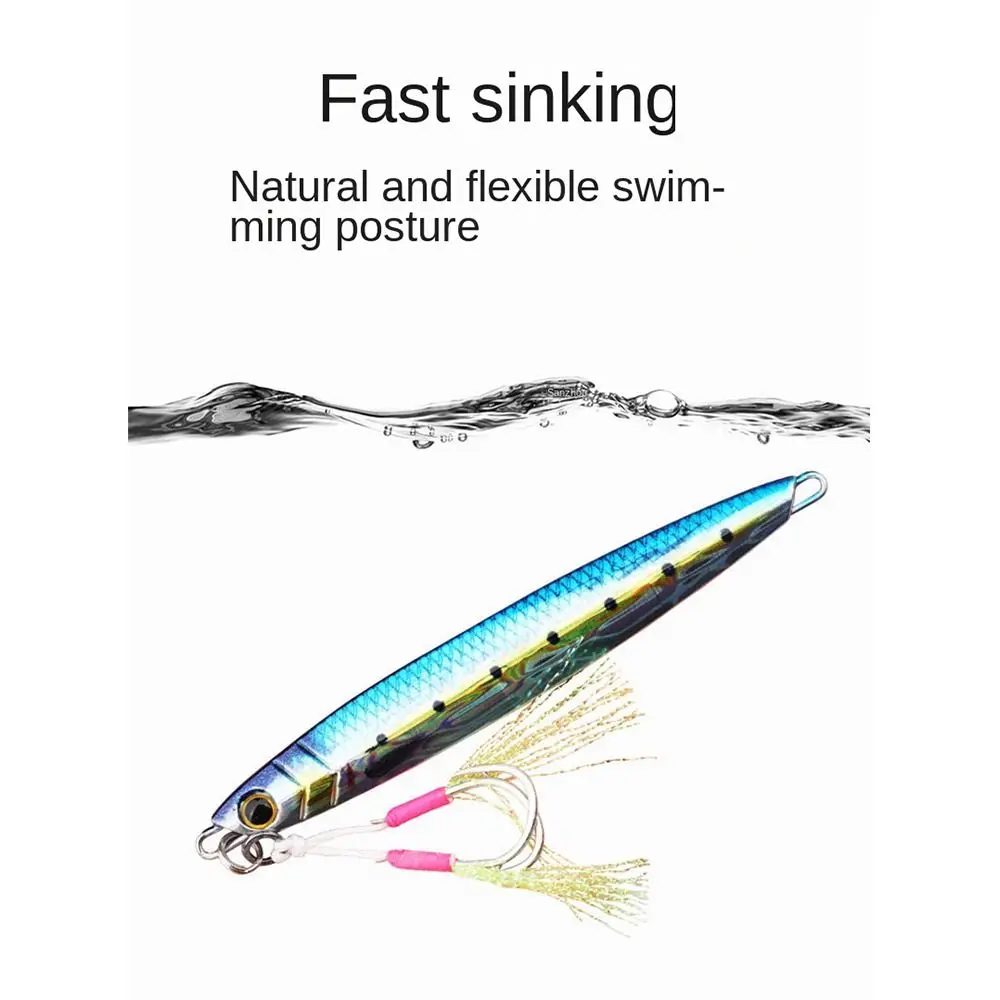 

60g Fishing Lure Minnow Spanish Mackerel Hot. Jig Bait for Sinking 3d Printed