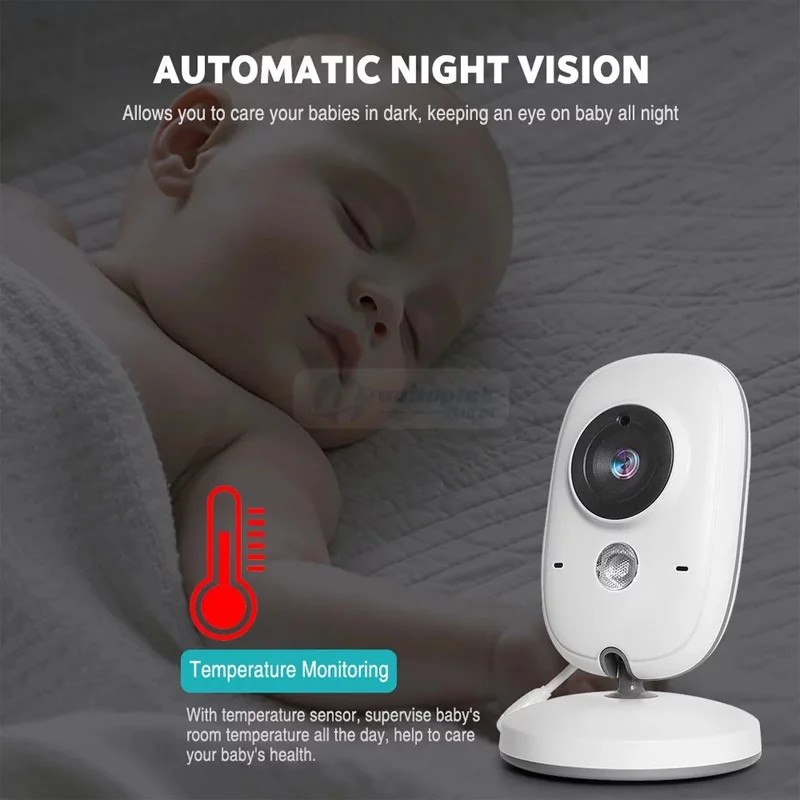 VB602 Portable Baby Monitor Two-way Talk Back Wireless Surveillance Cameras Little Kids Caregiver Auto Night Vision USB Charging enlarge