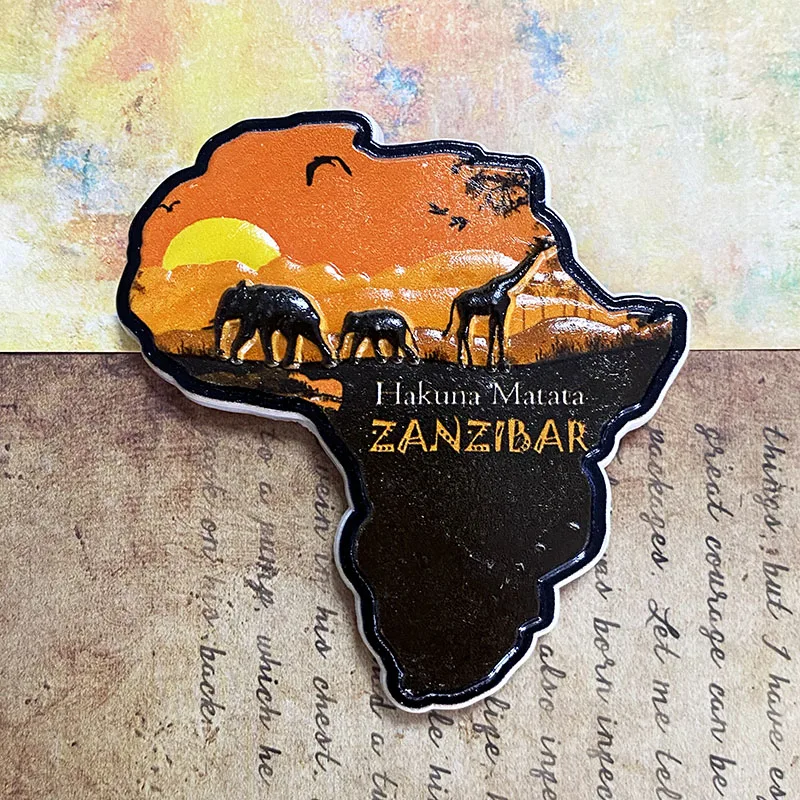 Туристические сувениры Zanzibar креативные объемные наклейки в виде животных для