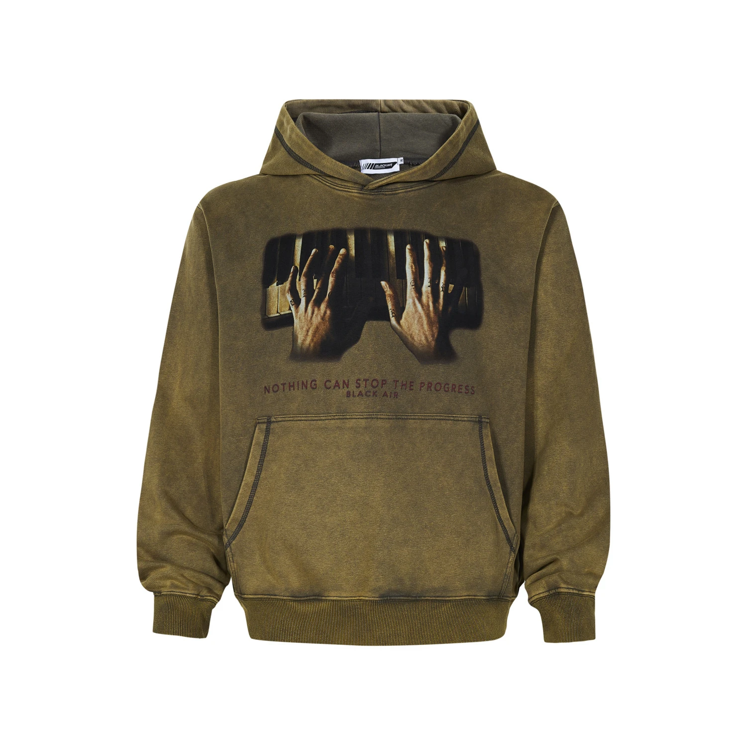 

MADE EXTREME Piano Handprint Flower Hoodie