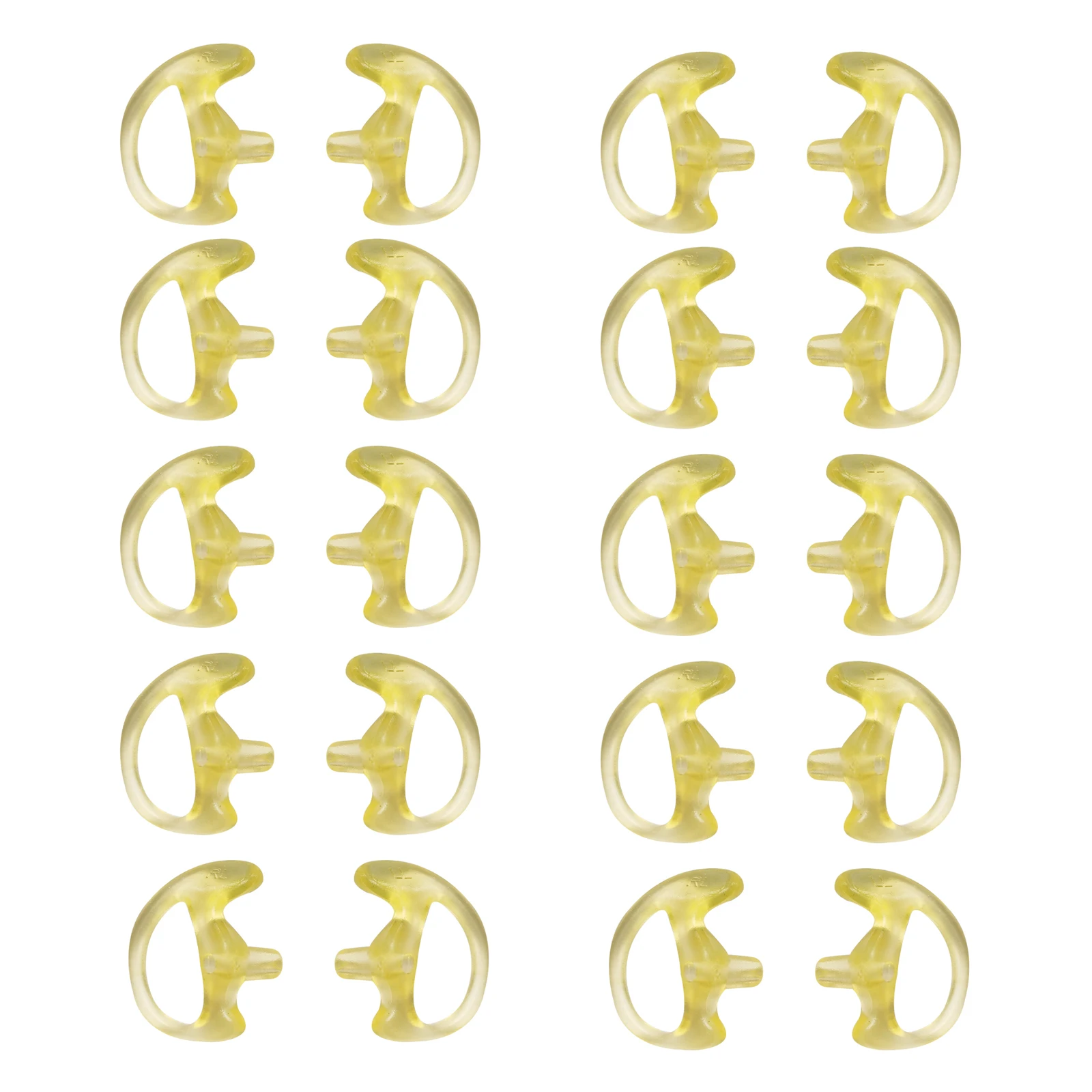 10pair Ear Mold Replacement Ergonomics Soft Silicone Breathable Ear Insert Earbud Earplug Ear Piece Left Right for Two Way Radio