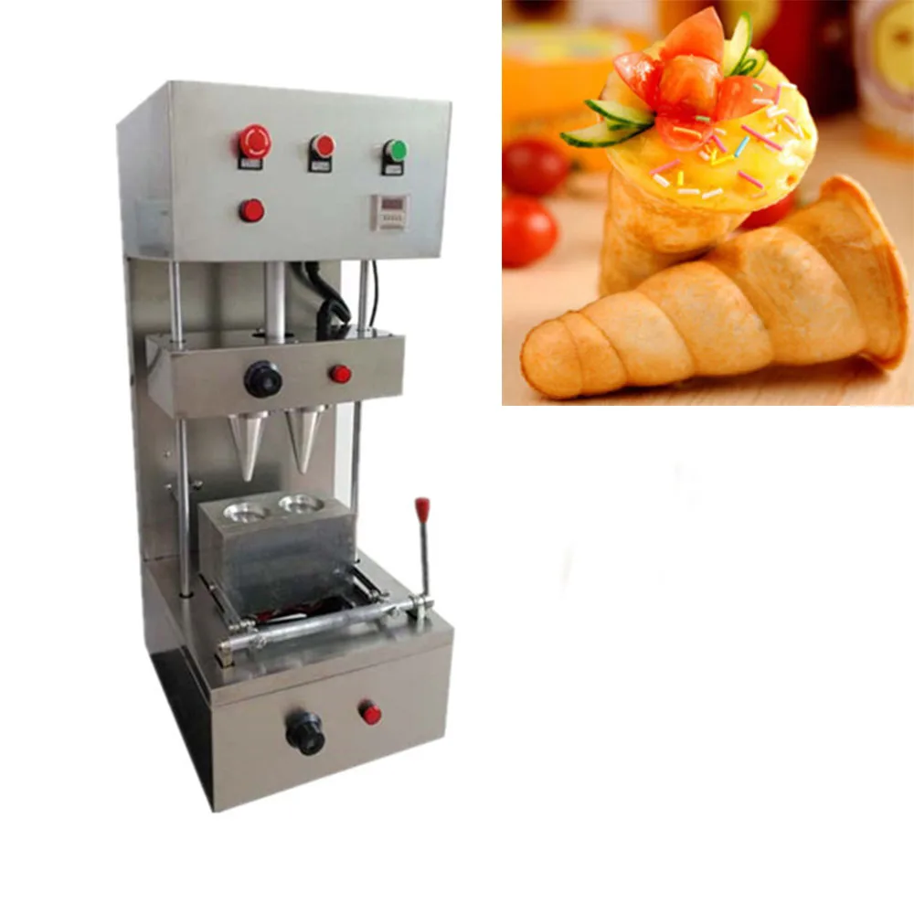 

Hot Sale Philippine Snack Sweet Pizza Cone Machine Electric 3 Mold Pizza Cone Oven Maker For Bakery Shop