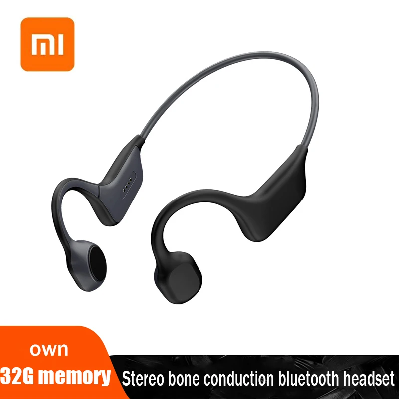 

Xiaomi 32G RAM Bone Conduction Bluetooth Earphone IPX6 Waterproof Wireless 5.0 Headphone Stereo Bilateral Music Earphone Gift
