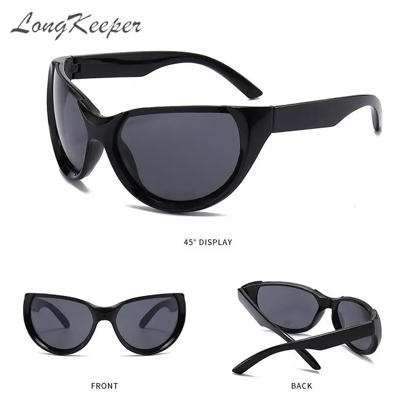 

Long Keeper 2023 Oval Fashion Sunglasses Round Vintage Glasses for Men/women Half-Frame Sport Outdoor Y2k Trend Eyewear Uv400