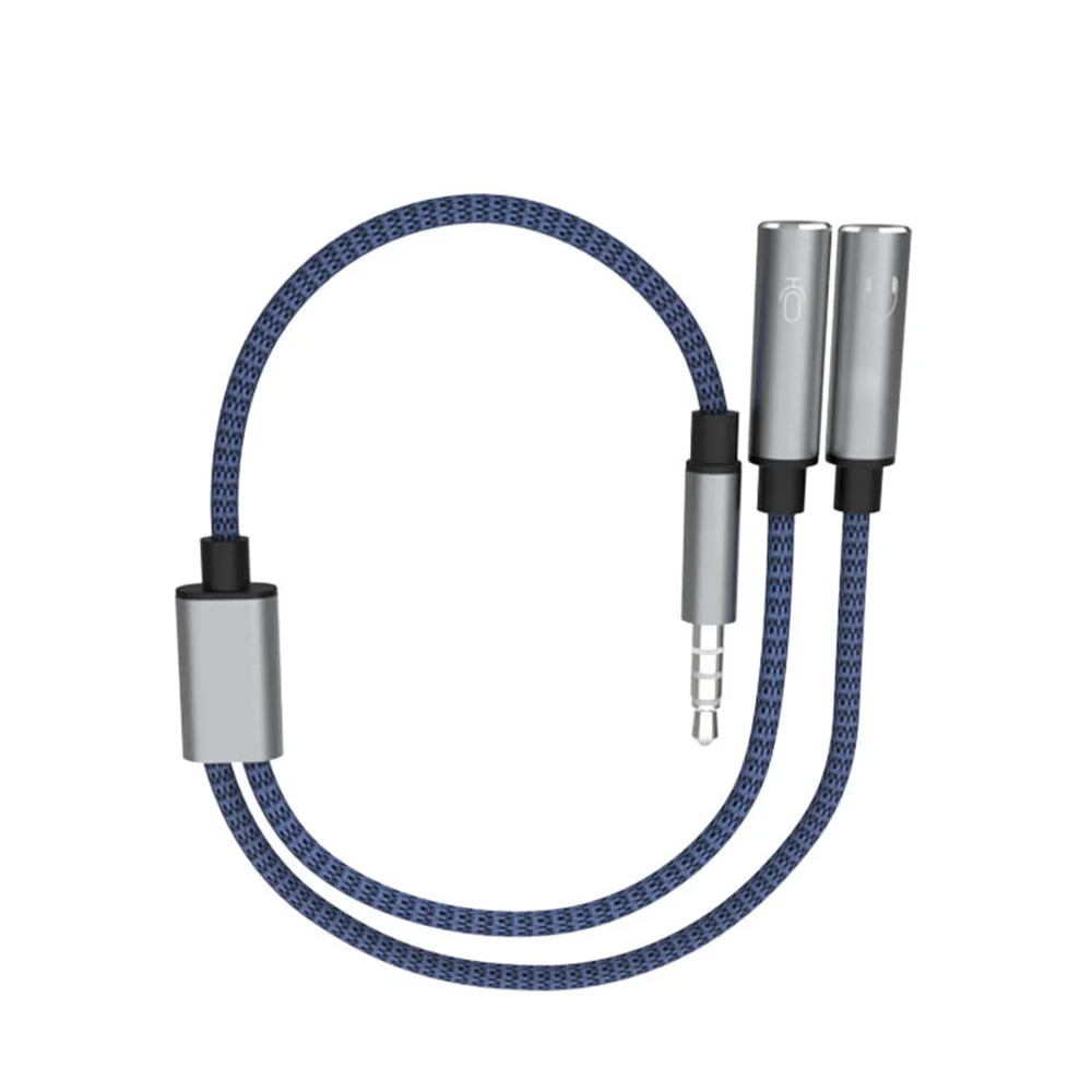 

Male To 2 Female 3.5mm Earphone Connector Audio Mic Plugs Headphone Mic 3.5mm Jack Pc Adapter For Iphone Smartphones Tablets Aux