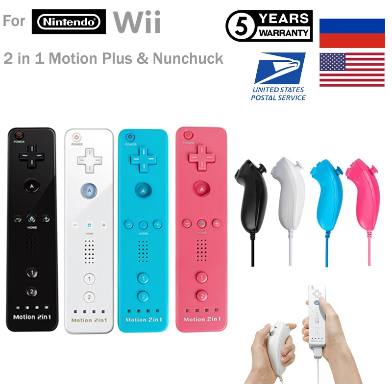 

Motion Plus For Wii Remote Wii Controller with Nunchuck For Nintendo Wii Console Wireless Gamepad Controle Joystick Joypad