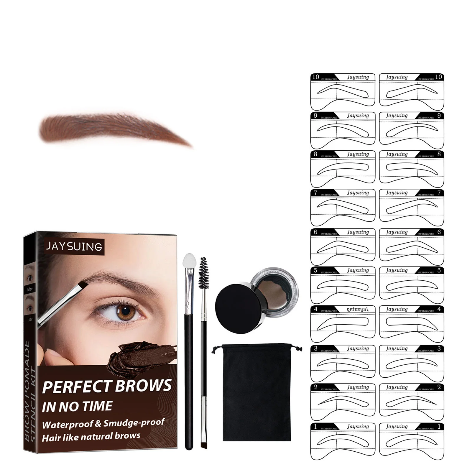 

Eyebrow Cream Set Eye Brow Stamping Kit For Perfect Bushy Eyebrows Not Easy To Smudge Professional Eyebrow Set For Perfect Bushy
