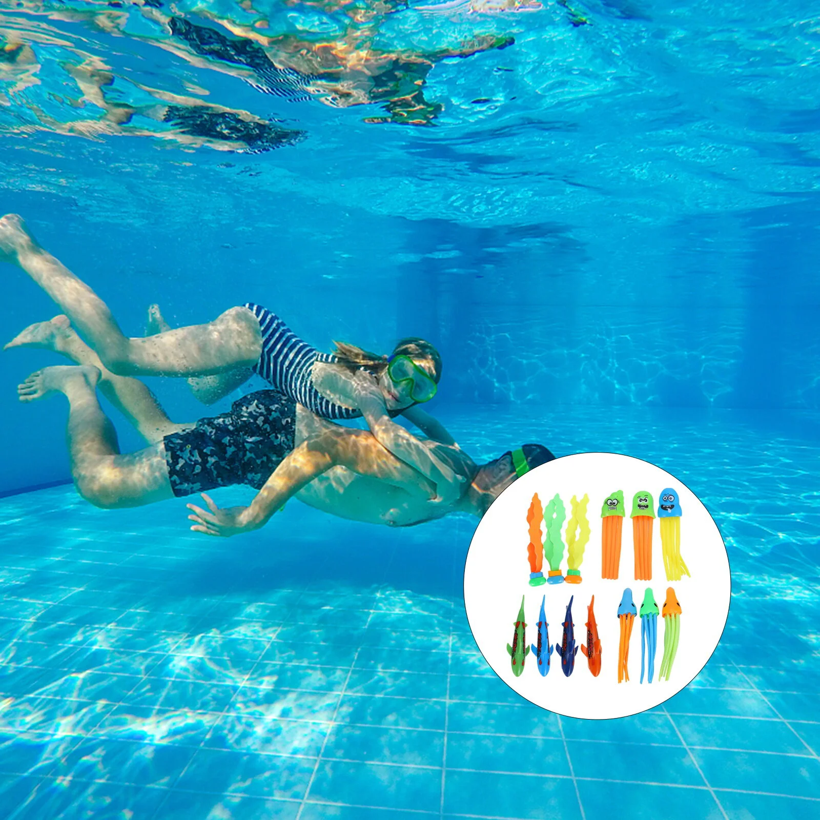 

1 Set Children Bath Tub Toys Swimming Pool Supply Underwater Sinking Toy
