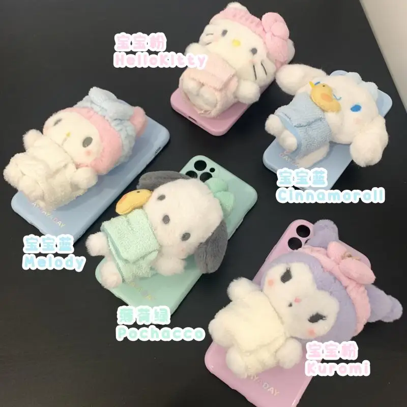 

Милые Плюшевые Куклы Kawaii Mymelody Cinnamoroll Kuromi Sanrio, мультяшный чехол для Iphone 12Promax 12 Xr 8Plus, плюшевая игрушка, подарок для девочки, 1 шт.