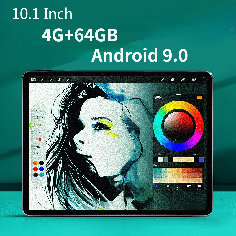 10.1 Inch Android 9.0 4G+64GB Tablet IPS 1280*800 Tablet 3G 4G LTE Dual SIM Card Tablet PC Octa Core Tablets Bluetooth GPS