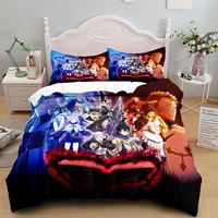 anime children duvet cover set king queen double full twin single size black clover bed linen set