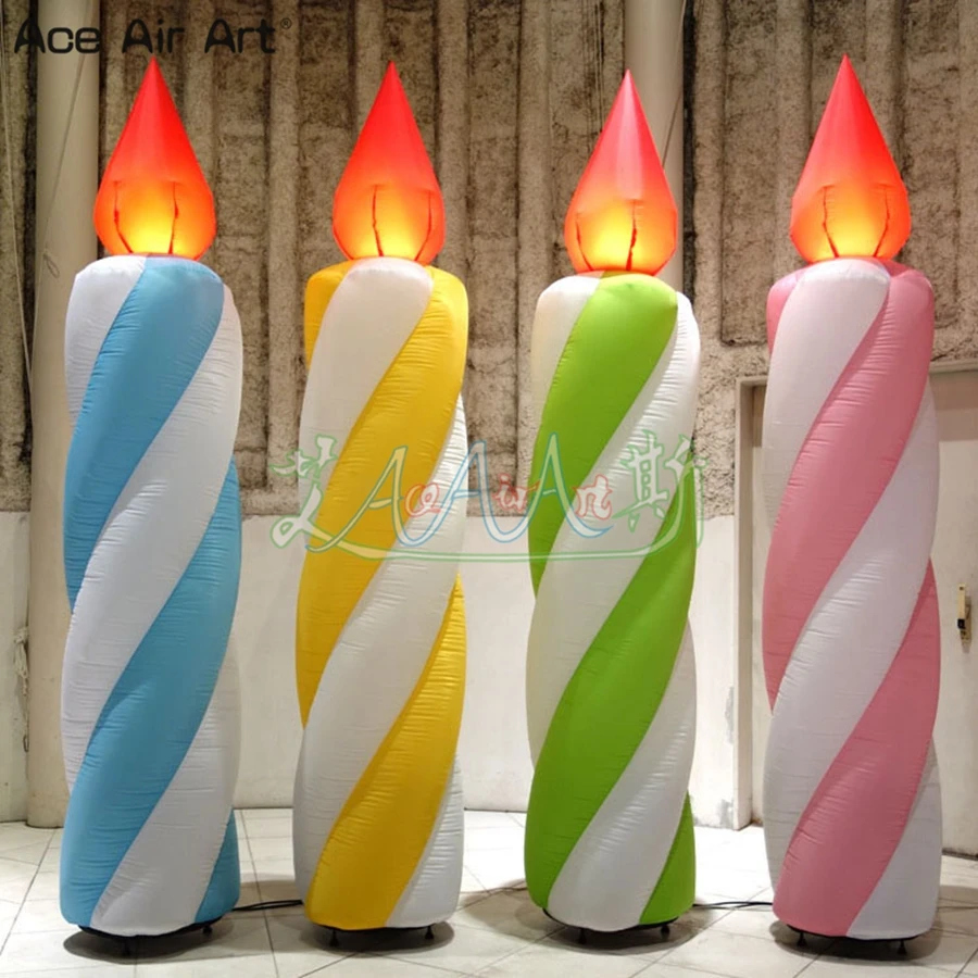 

Beautiful 2.5m/3.5mH Inflatable Big Candle For Advertising/ Party/ Activities Decoration Made By Ace Air Art