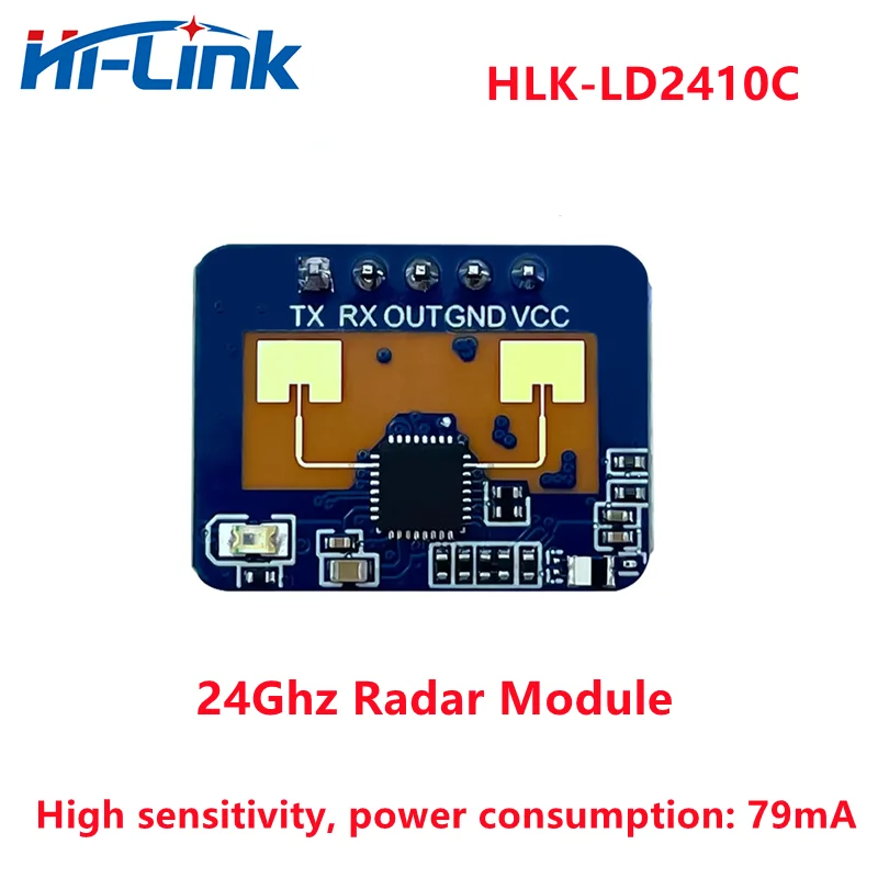 

Free Shipping 5pcs/lot High Sensitivity HLK-LD2410C 24G Intelligent MMwave Sensor Switch Human Presence Sensing Radar Module PCB