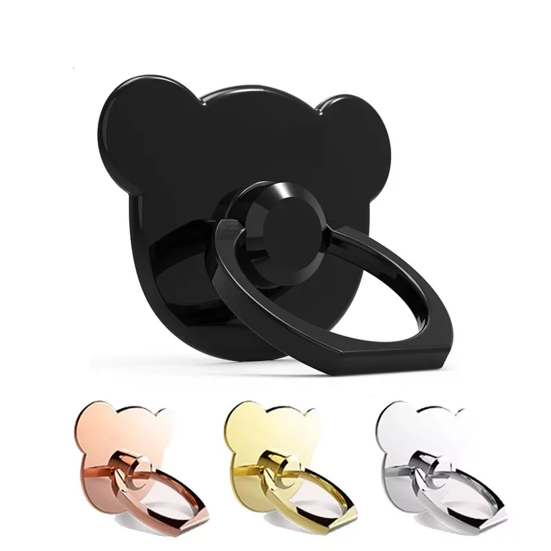 

Bear Finger Ring Mobile Phone Smartphone Stand Holder For iPhone XS Huawei Samsung cell Smart Phone Ring holder Mount Stand