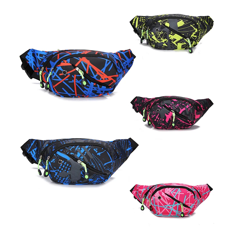 Wholesale Sports Running Waterproof Waist Bag Sling Crossbody Custom Fanny Pack Waist Belt Pack With Earphones Hole