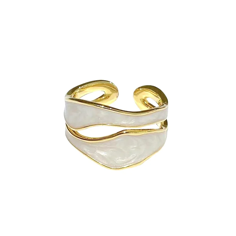 Женское Двухслойное кольцо с перфорацией регулируемое |