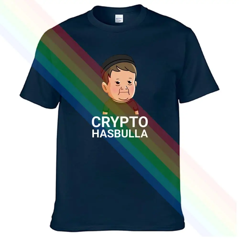 

Crypto Hasbulla 2022 Popular Retro Casual T Shirt Men's Summer Black 100% Cotton Short Sleeves O-Neck Tee Shirts Tops Tee Unisex