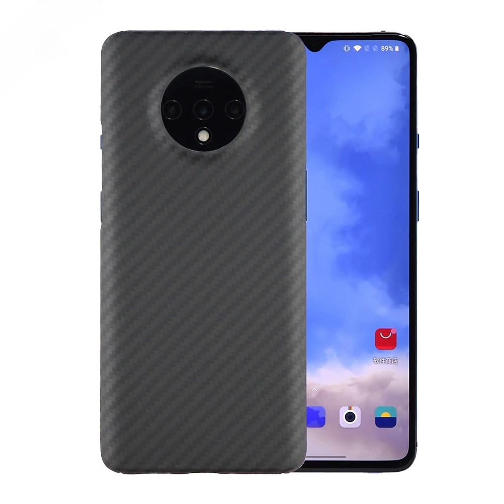 

Dropshipping Real Aramid Fiber Carbon Fiber Phone For OnePlus 7T Light Thin Phone Matte Anti-fall Protective Shell CASE Cover