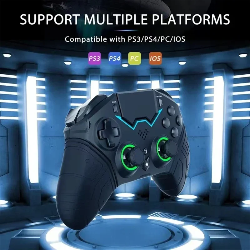 Беспроводной Bluetooth-геймпад 6121 NE Для PS4 PS3 iPhone С 6-осевым Гироскопом Turbo RGB-джойстиком