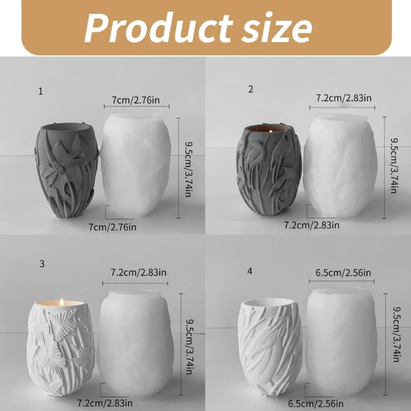 Креативная круглая бетонная силиконовая форма для подсвечника энтузиастов