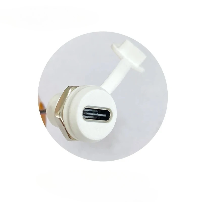 

USB-разъем TYPE-C, 2/4 контакта с проводом 15 см, водонепроницаемое гнездовое сиденье с замковой пластиной с клеммой PH2.0