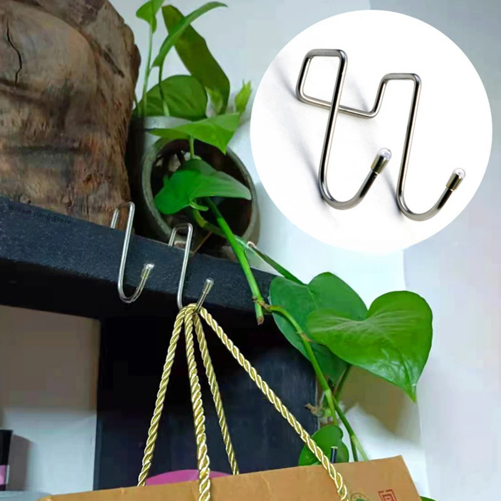 Крючки для подвешивания на кухню двойные S-образные крючки без перфорации дверь