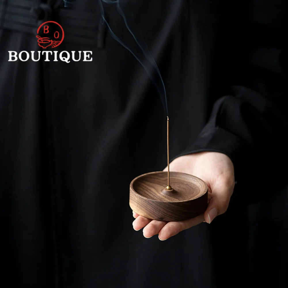 Держатель для благовоний в античном стиле из черного ореха