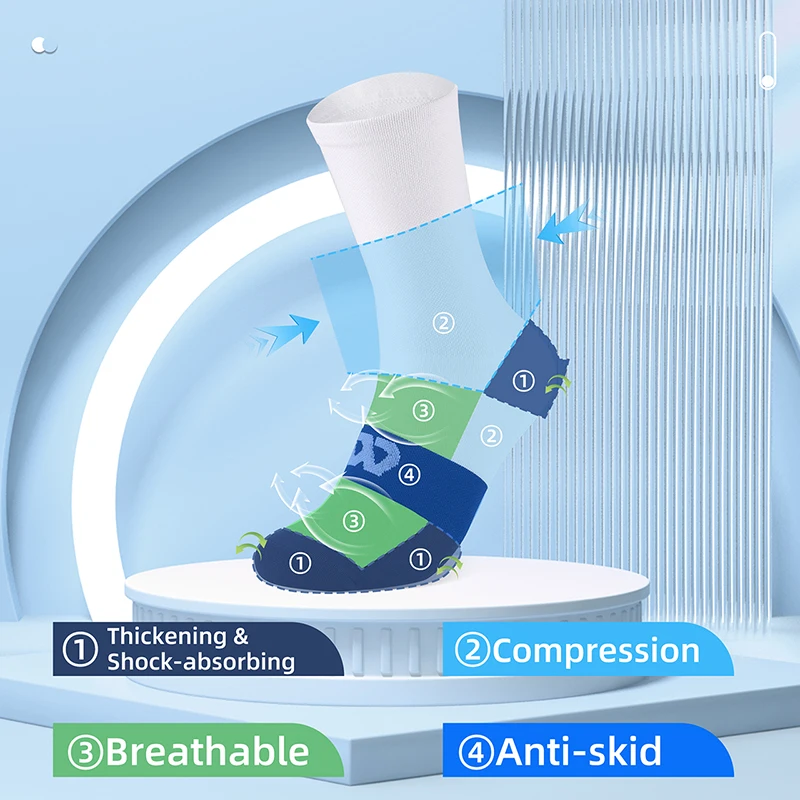 Спортивные носки WEST BIKING дышащие баскетбольные противоскользящие велосипедные