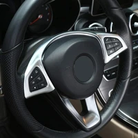 car interior abs steering wheel decoration frame trim cover for mercedes benz c class w205 glc x253 e class w213 2016 2017 2018