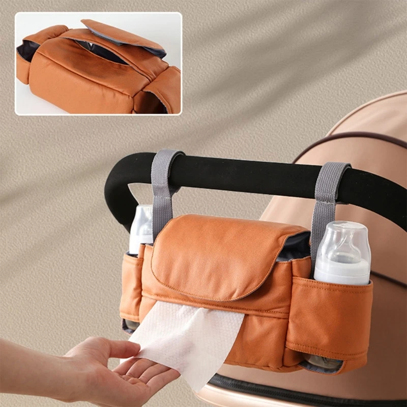 

Большая универсальная сумка-Органайзер для коляски с изолированной чашкой для детской коляски и аксессуарами для телефона