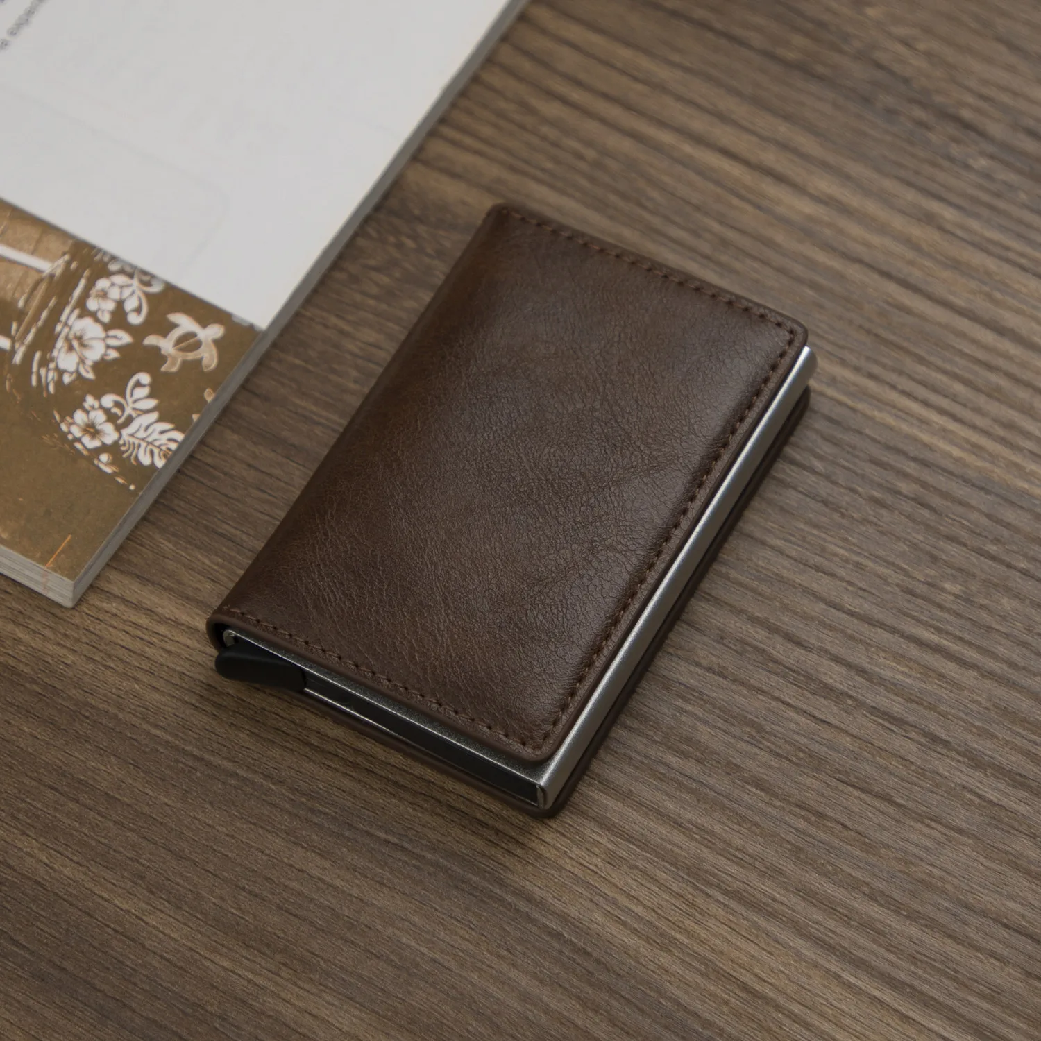 ID Credit Card Holder Case Wallets Men Brand Design Anti Rfid Blocking Magic Leather Slim Mini Wallet Small Money Bag Purse 2022