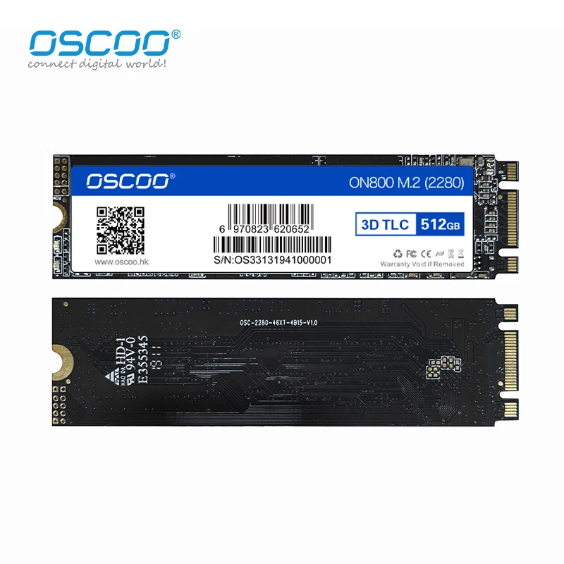 OSCOO SSD M.2 SATA3 2280 Внутренний жесткий диск 128 ГБ 256 512 M2 NGFF Жесткий твердотельный