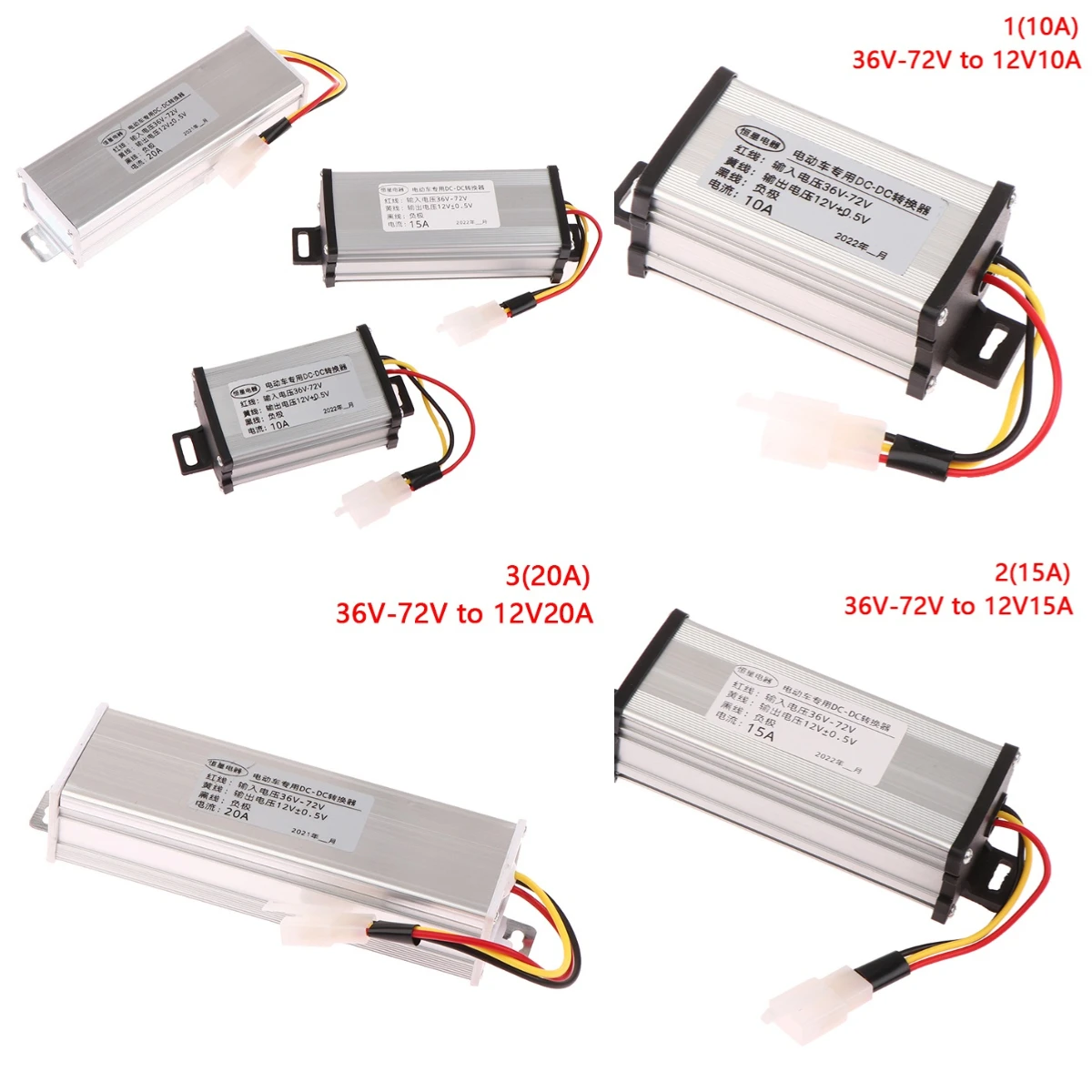 Преобразователь электроэнергии, с 36 В, 48 В, 60 В, 72 В до 12 В, 10/15/20A, 180 Вт постоянного тока, 10/15/20 А, водонепроницаемый