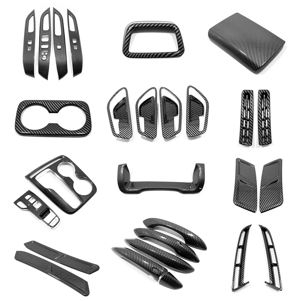 

Carbon Interior kit for Hyundai Tucson NX4 2021 2022 Car Window Lift Button Handle Bowl Gear Panel Water Cup Frame Cover Trim