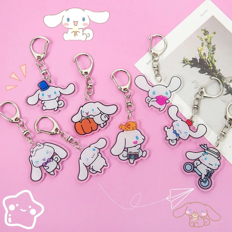 

Брелок в японском стиле аниме Cinnamoroll, аксессуары, милая кукла, школьная сумка, подвеска, украшение, креативный подарок, детская игрушка, подарок для пары